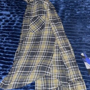 Love Tree Black and Tan Plaid Shirt